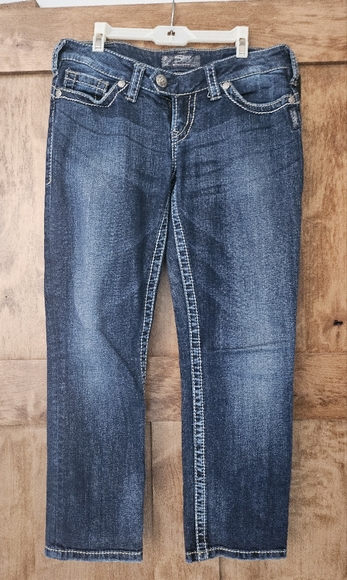 Silver cropped jeans - Picture 2 of 4